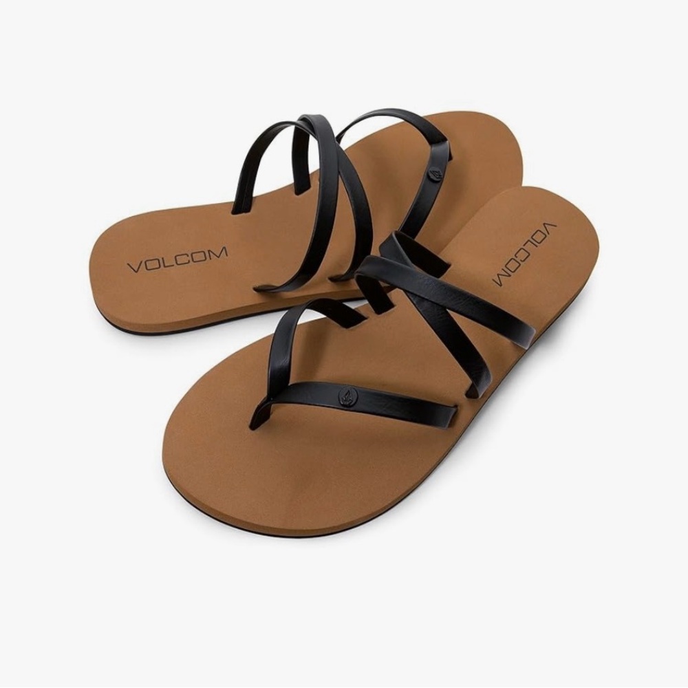 NWT Volcom Easy Breezy Sandal Black Size 10